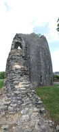 SX14648-14652 Wall leading up to gatehouse at St Quentin's Castle, Llanblethian, Cowbridge.jpg